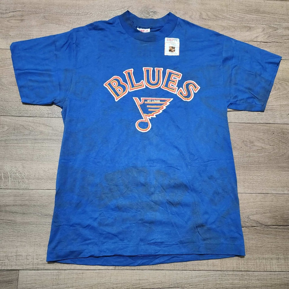 Vintage St Louis‎ Blues Shirt Mens L Blue CCM NHL Tee Jays Deadstock USA Made